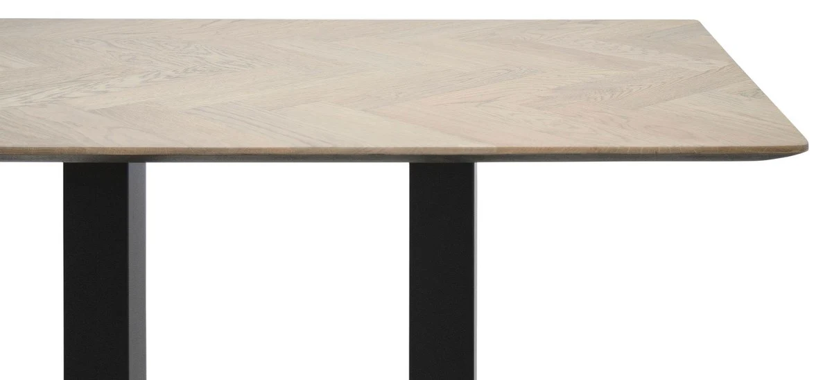 Casa Padrino luxury bar table natural colors / black 110 x 70 x H. 101 cm - Gastronomy & Bar Furniture