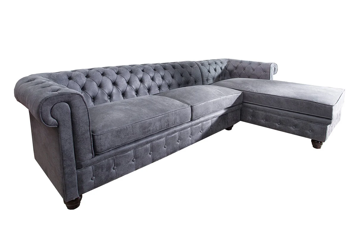 Casa Padrino Chesterfield sof¨¢ en gris antiguo - muebles de sala de estar - sof¨¢