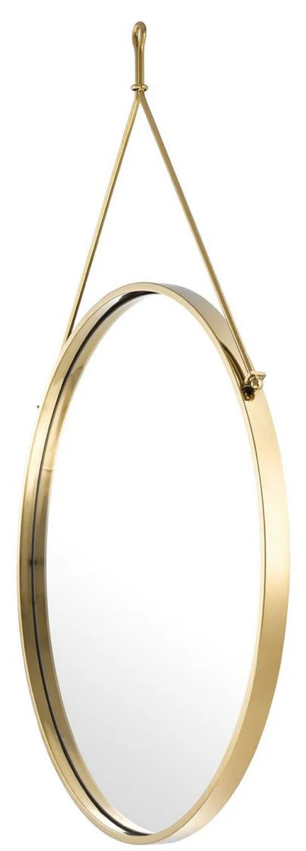 Casa Padrino espejo de pared de acero inoxidable de lujo oro ? 65 x 3 x H. 97 cm - Espejo de Armario - Espejo de Sala de Estar - Espejo de Dormitorio - Calidad de Lujo