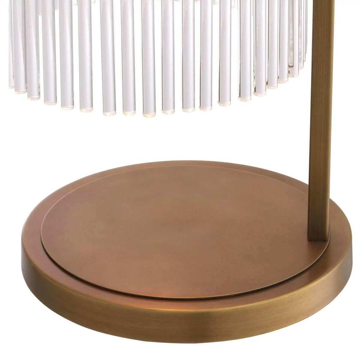 Casa Padrino lámpara de mesa de lujo latón antiguo 28 x 23,5 x A. 60,5 cm - Elegante lámpara de escritorio de estilo retro - Colección de Lujo