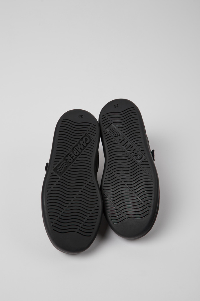 Runner Black leather and fabric sneakers for boys