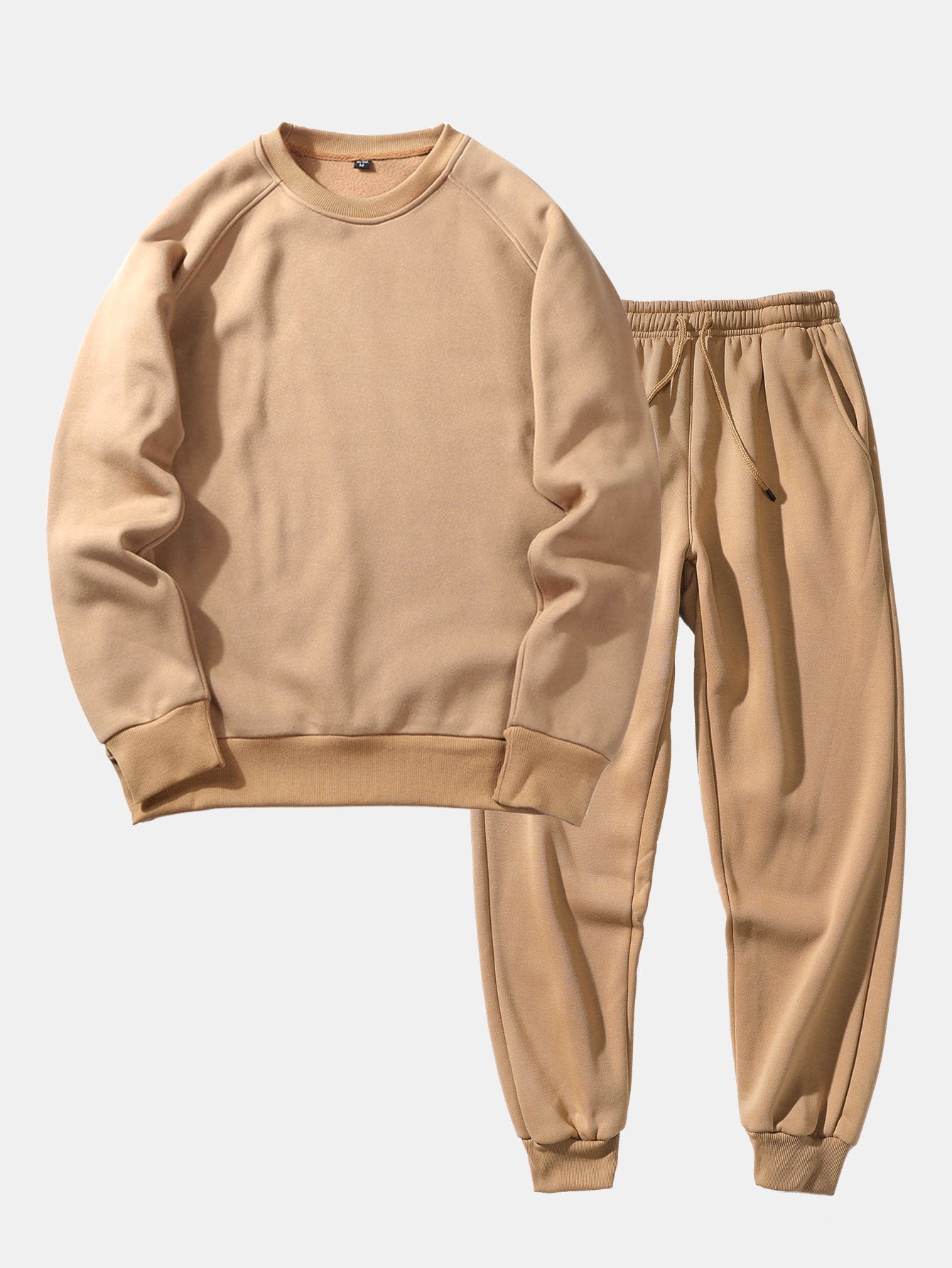 Basic Crew Neck Sweatshirt & Jogger Pants