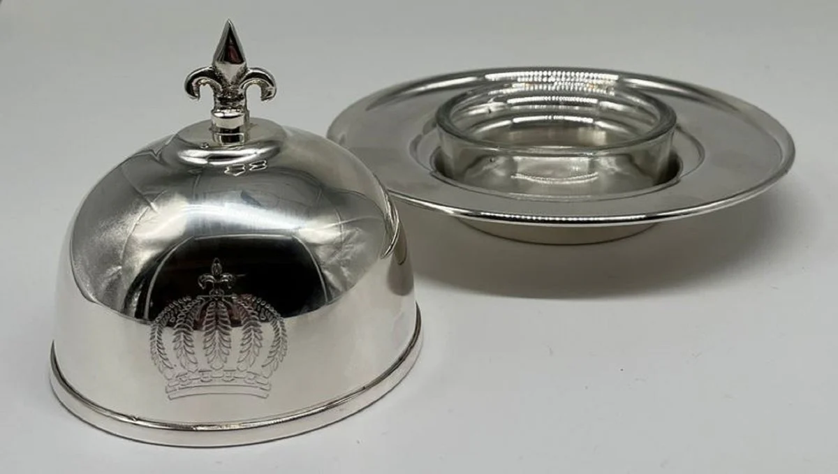 Pomp??s de Casa Padrino cuenco de caviar barroco de lujo con tapa plata - dise?ada por Harald Gl??ckler