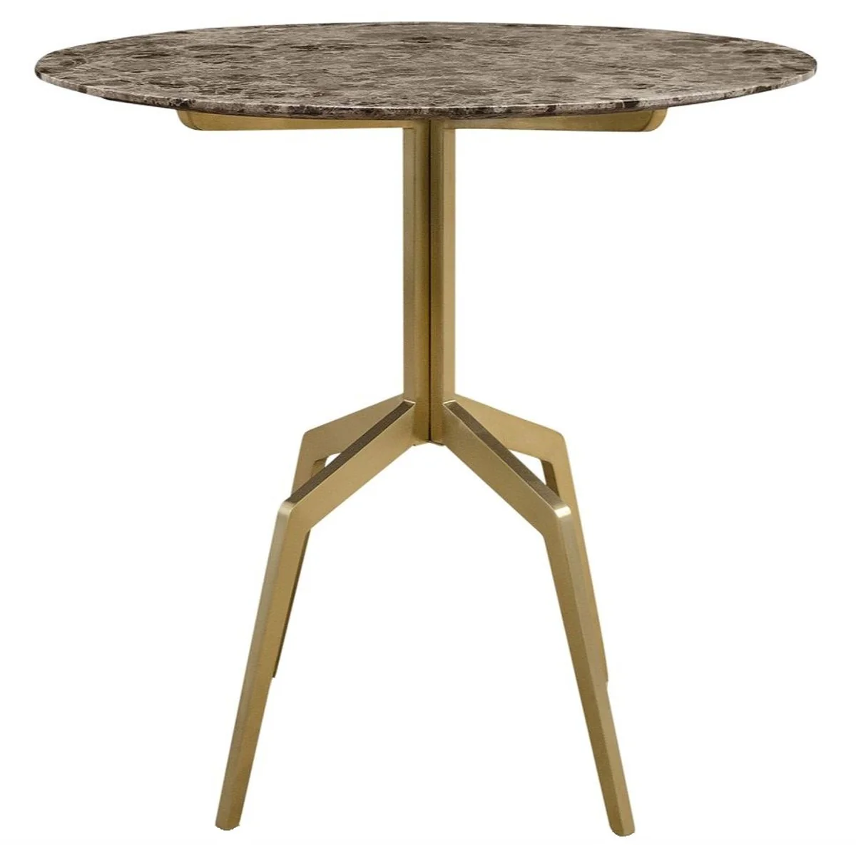 Casa Padrino mesa de comedor de lujo dorado / negro 80 x H. 76 cm - Muebles de Comedor