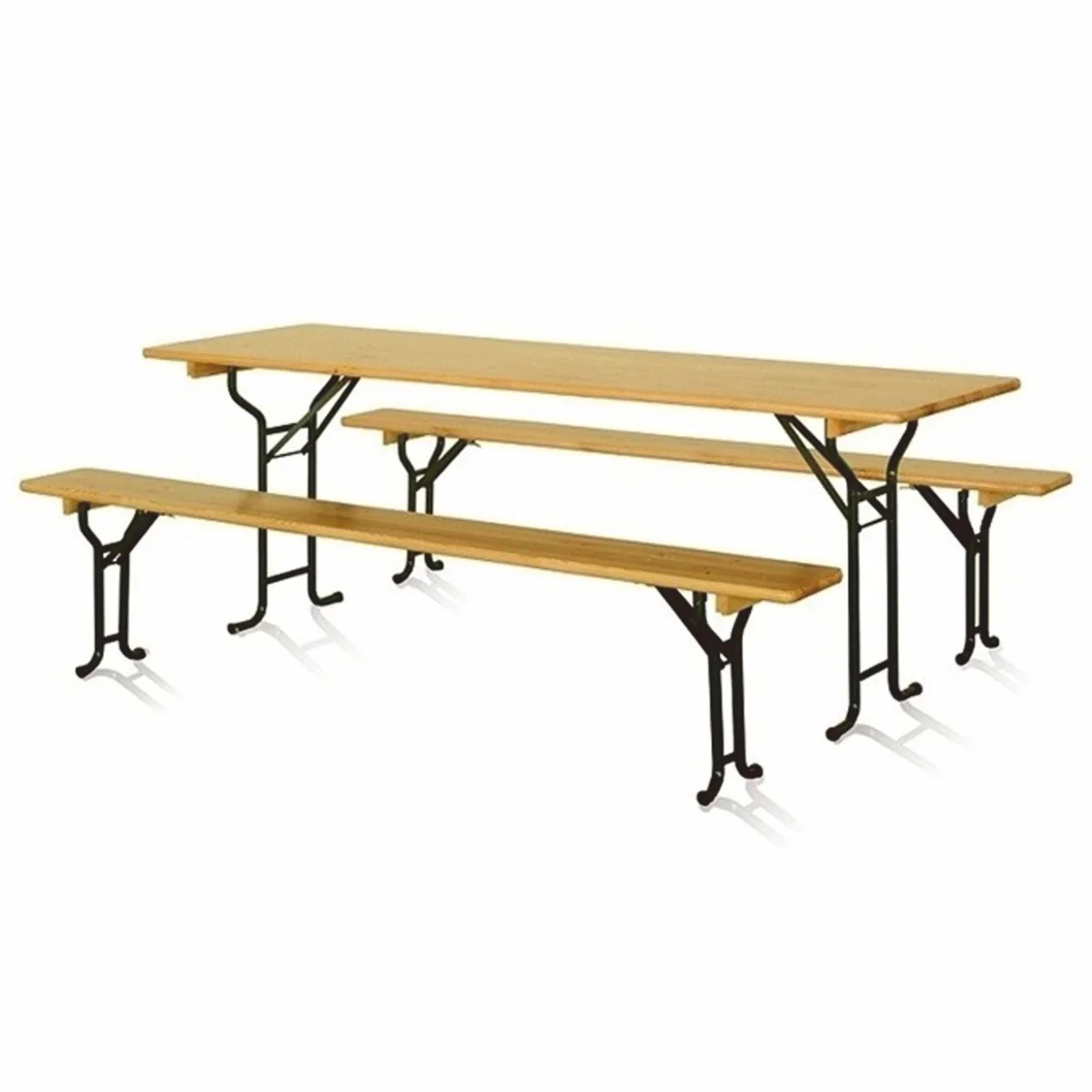 Casa Padrino conjunto de muebles de jard¨ªn natural / negro 220 cm - Muebles de jard¨ªn de cerveza