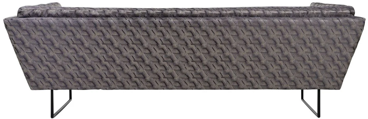 Casa Padrino sofá de la sala de estar bronce / marrón / negro 230 x 87 x H. 78 cm - Muebles de Salón