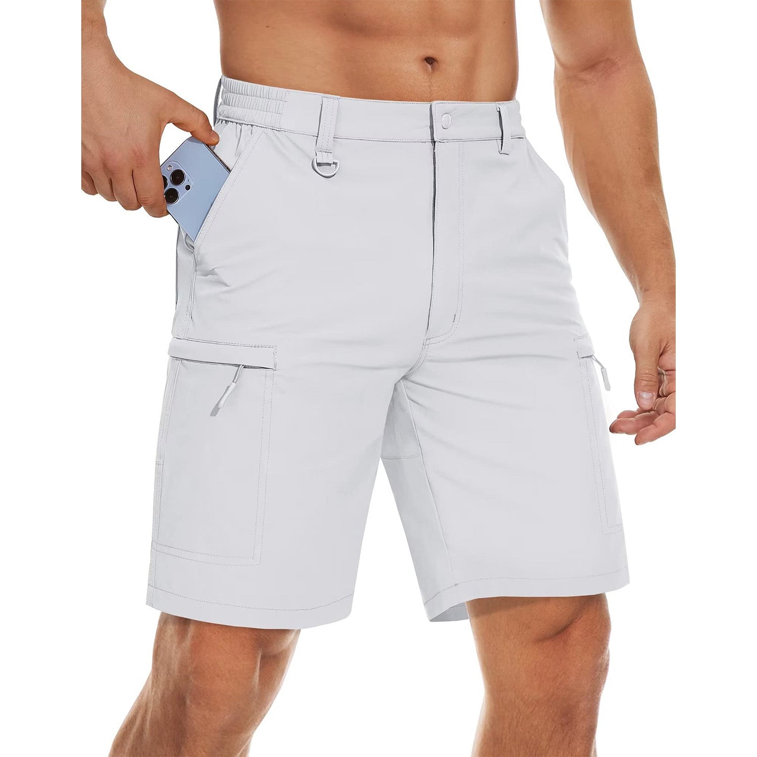 Men's Hiking Shorts 5 Pockets Water-Resistant Ripstop Quick Dry Outdoor Shorts