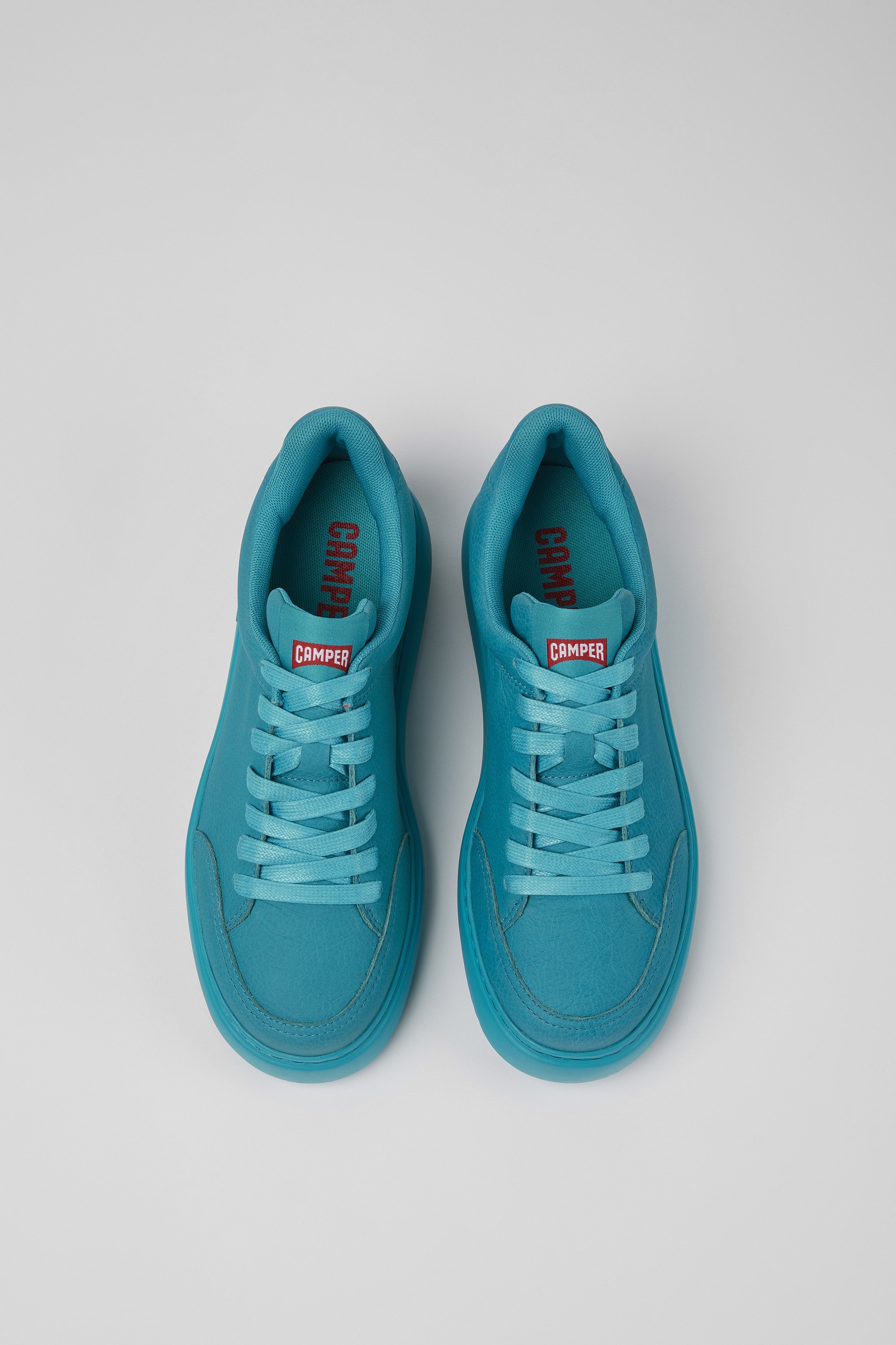 Runner K21 - Blue leather sneakers for women