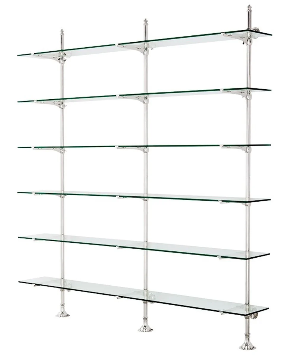 Casa Padrino diseñador de doble pared plata plataforma 220 x 41 x H. 240 cm - muebles de sala de lujo