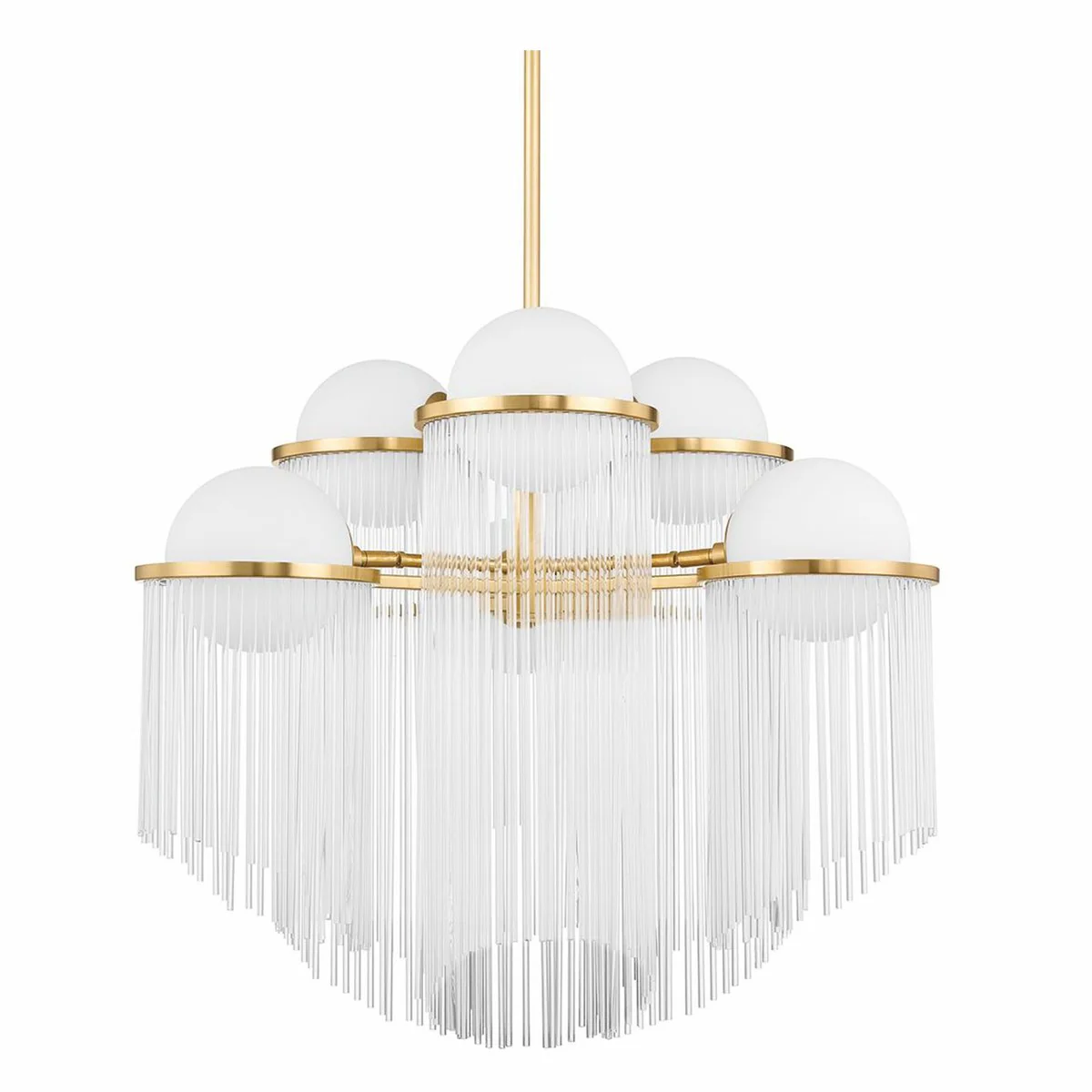 Casa Padrino l¨¢mpara de ara?a de lujo en lat¨®n antiguo / blanco ? 80 x A. 67,4 cm - Luxury Interior