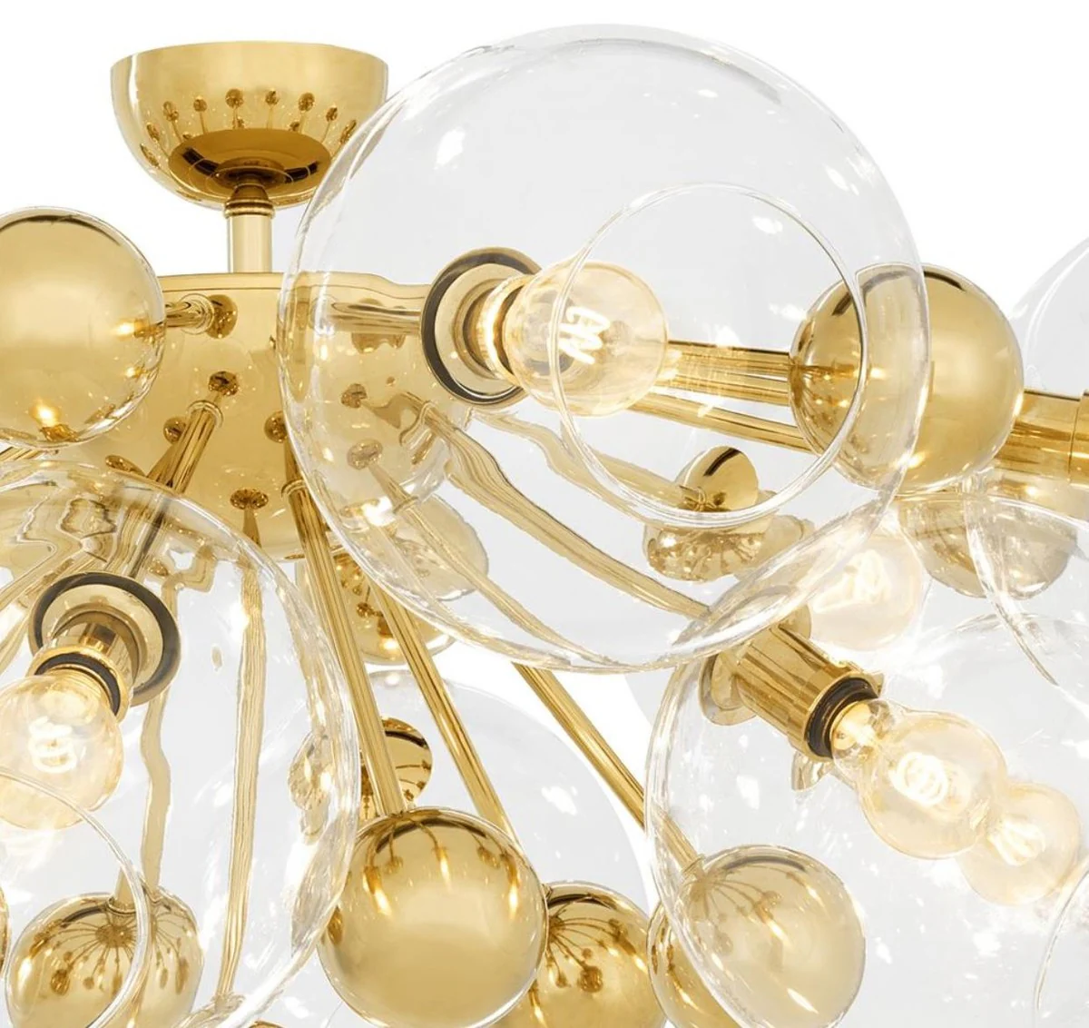 Casa Padrino lámpara de techo de lujo oro Ø 90 x H. 57 cm - Colección de Lujo