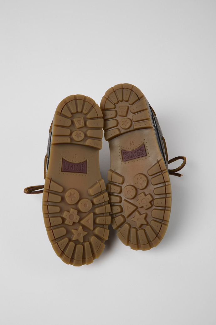 Compas Dark blue leather shoes for kids