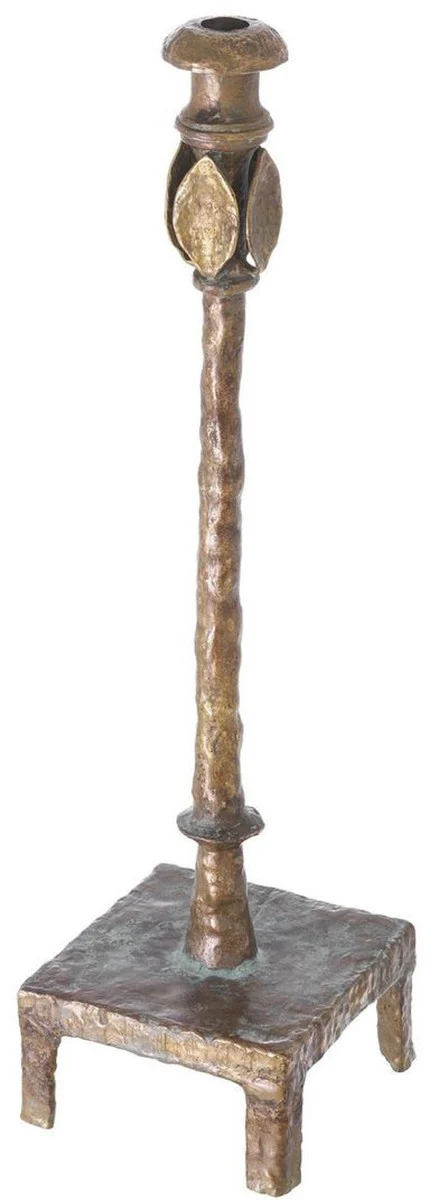 Casa Padrino portavela de lujo lat¨®n vintage 15 x 14,5 x A. 55 cm - Portavela de lat¨®n - Accesorios de decoraci¨®n para hoteles y restaurantes - Calidad de lujo