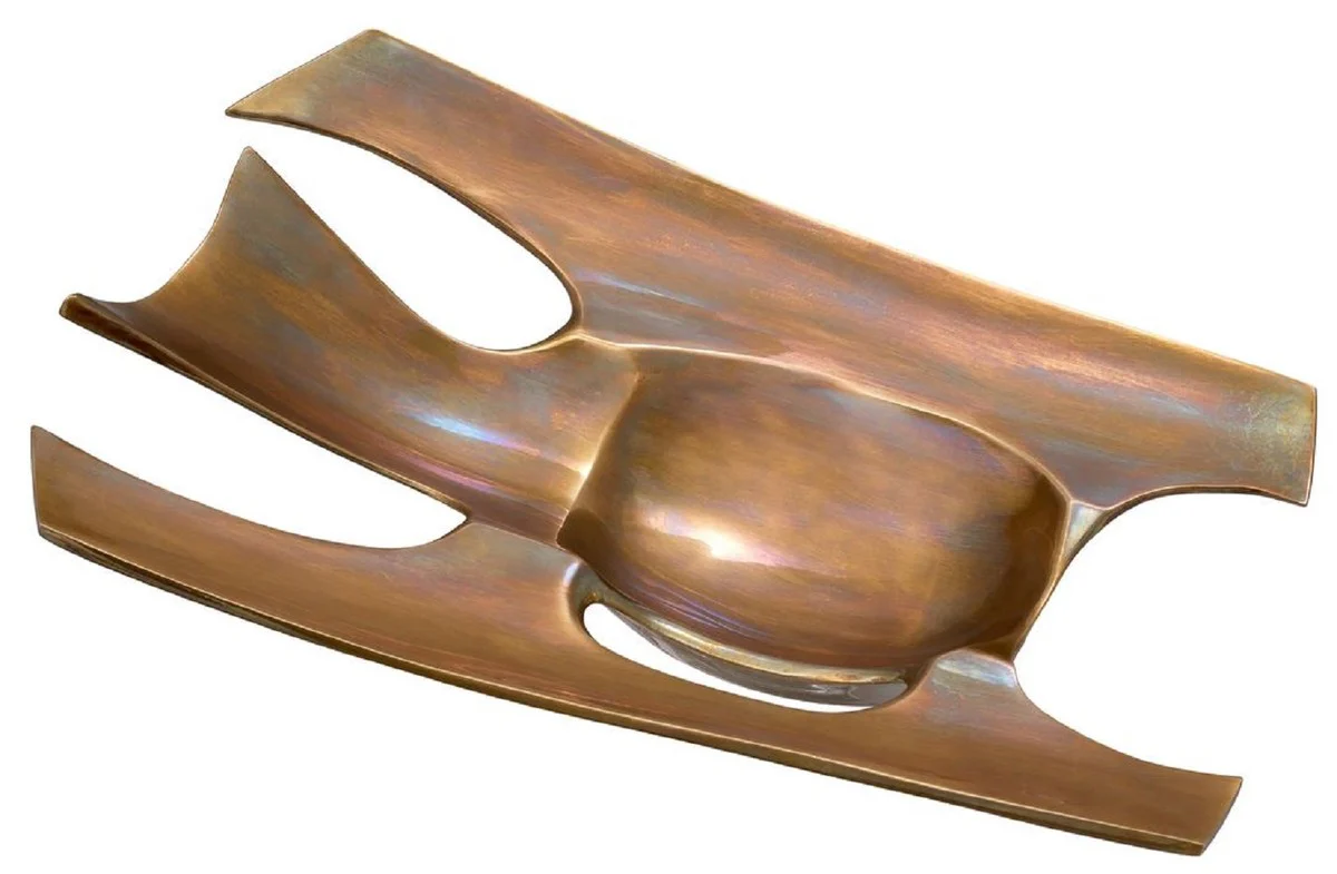 Casa Padrino cenicero de diseño de lujo latón vintage 26 x 15 x A. 7,5 cm - Cenicero decorativo de latón - Accesorios decorativos - Decoración de lujo - Accesorios de lujo