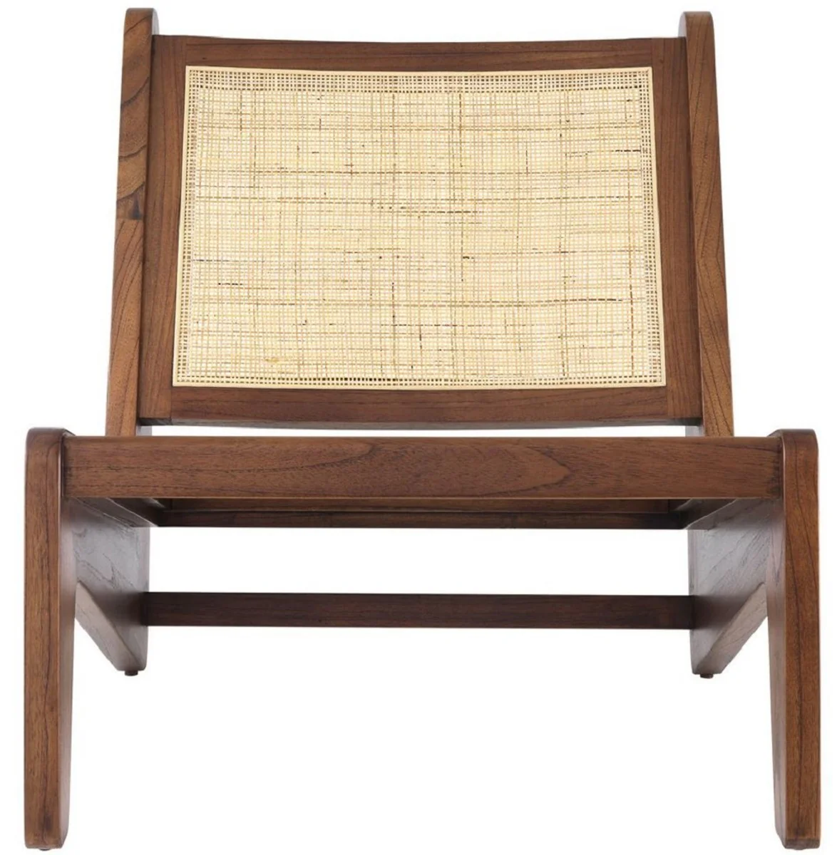 Casa Padrino sill¨®n de sal¨®n de dise?o marr¨®n / natural 75 x 89 x A. 77,5 cm - Sill¨®n de madera maciza con tejido de rat¨¢n tejido a mano - Muebles de Lujo