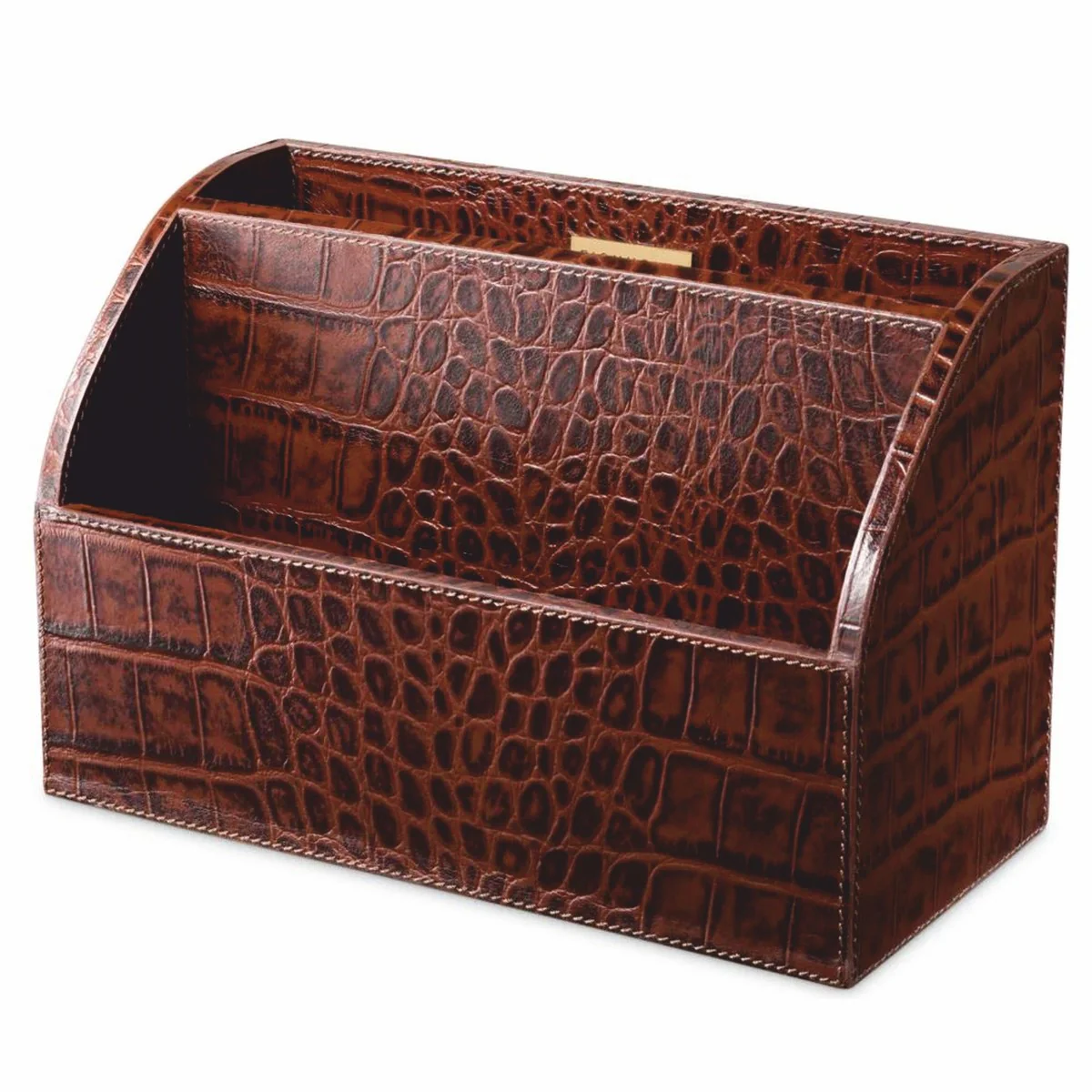 Casa Padrino Conjunto de Escritorio de Lujo en Cuero Genuino Marr¨®n Antiguo - Accesorios de Escritorio