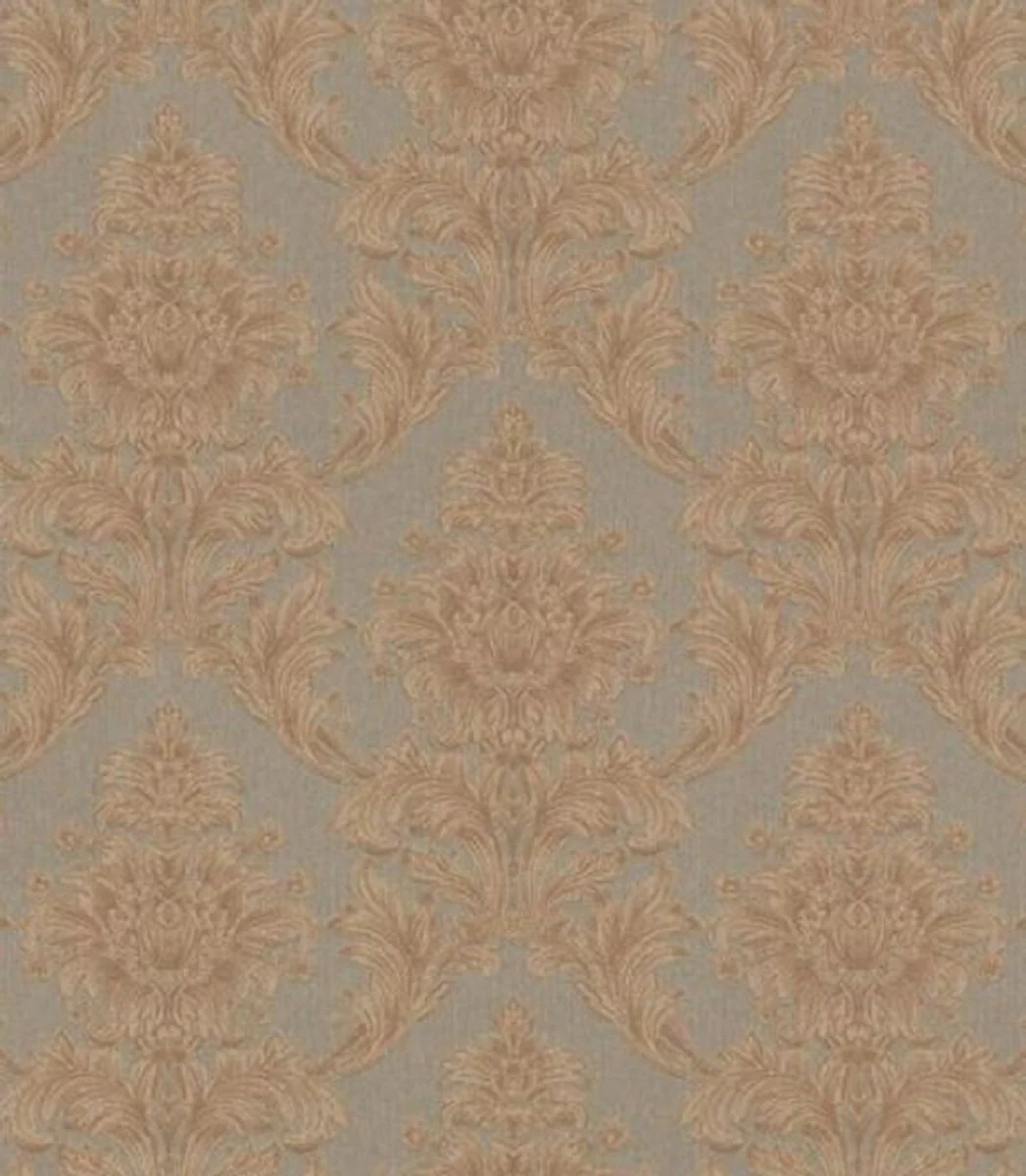 Casa Padrino papel tapiz textil barroco marrón / taupe 10,05 x 0,53 m - Papel Pintado en Estilo Barroco