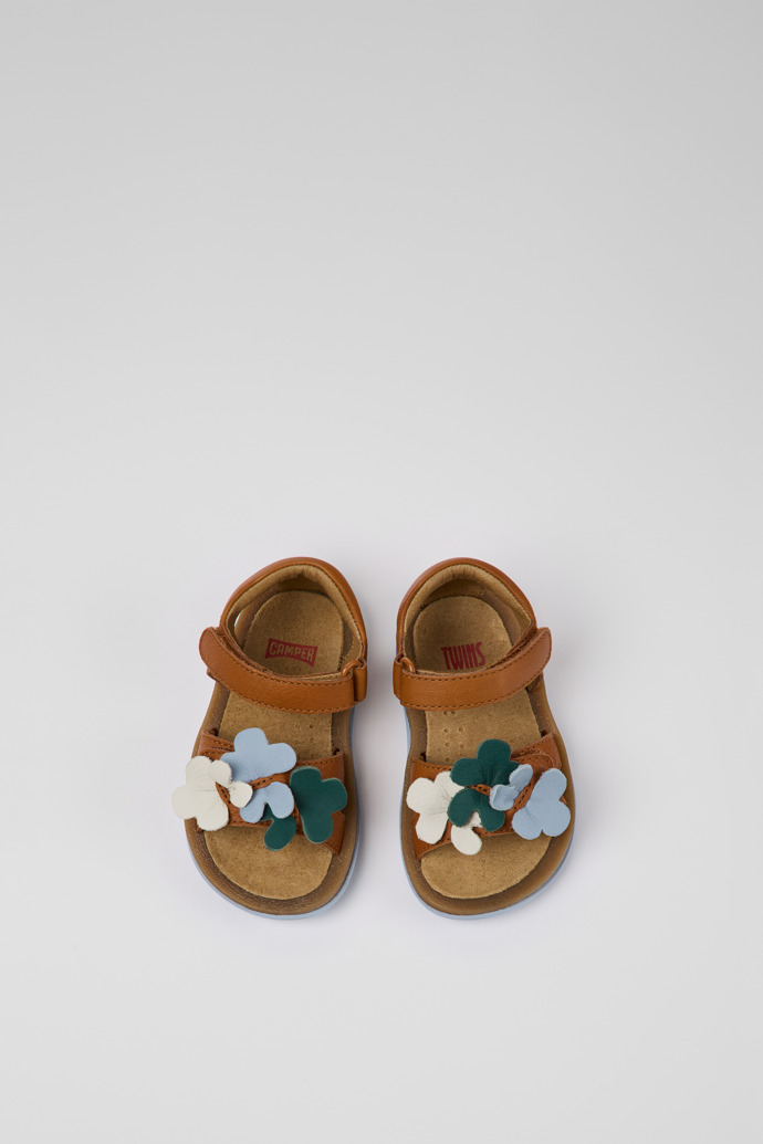 Twins Brown leather sandals for boys