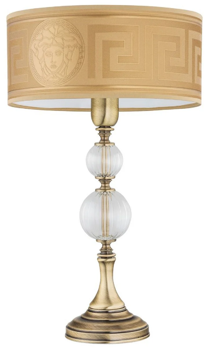 Casa Padrino l¨¢mpara de mesa barroco de lujo lat¨®n con p¨¢tina / oro A. 47 cm