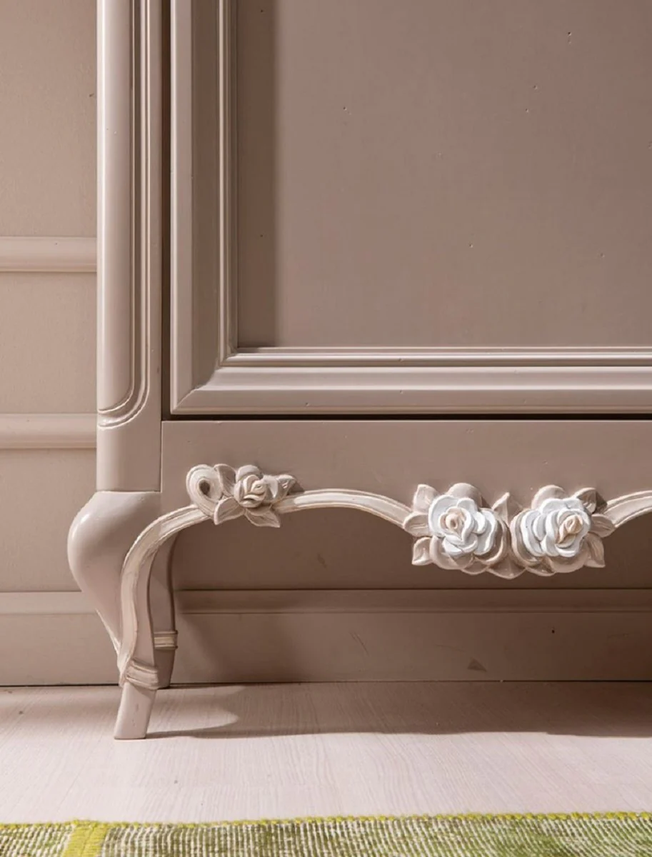 Casa Padrino vitrina barroco de lujo gris / crema / marr¨®n - Vitrina de estilo barroco italiano - Muebles de estilo barroco - Muebles barrocos italianos - Calidad de Lujo - Hecho en Italia