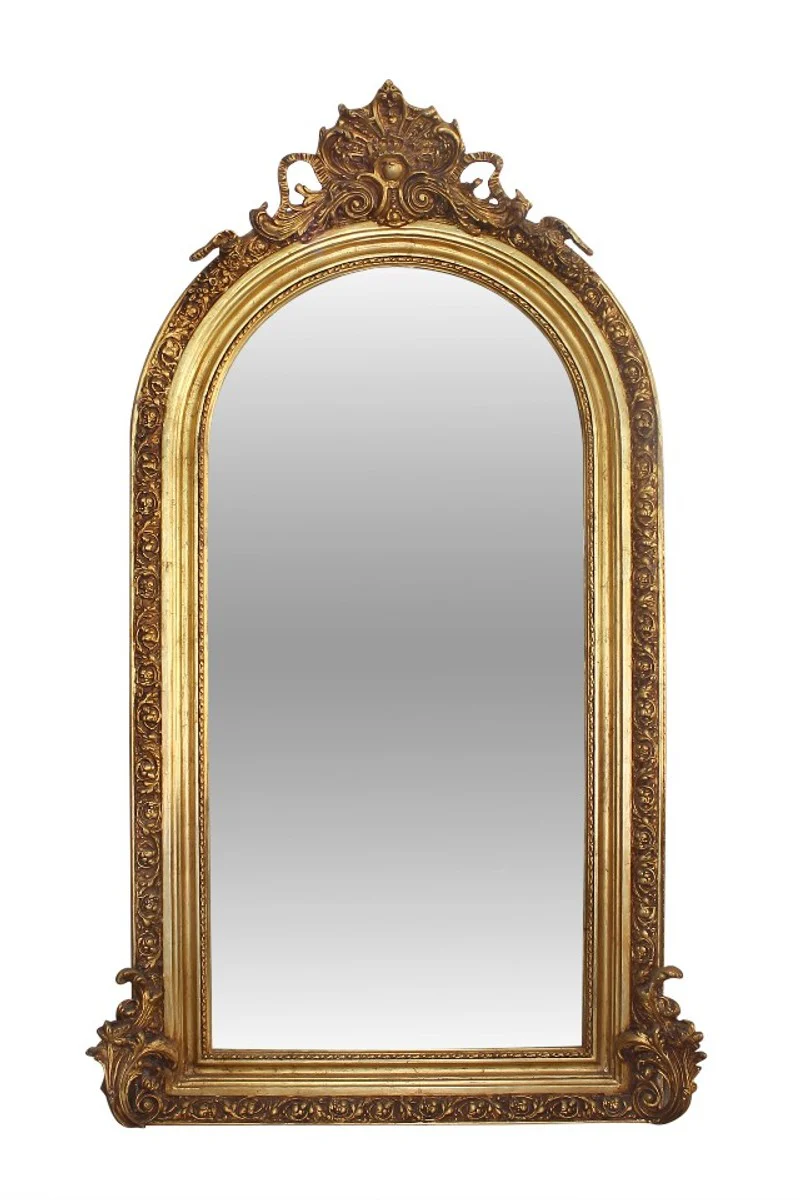 Casa Padrino Luxury Living Room Mirror Gold 110 x H. 210 cm - Baroque Mirror
