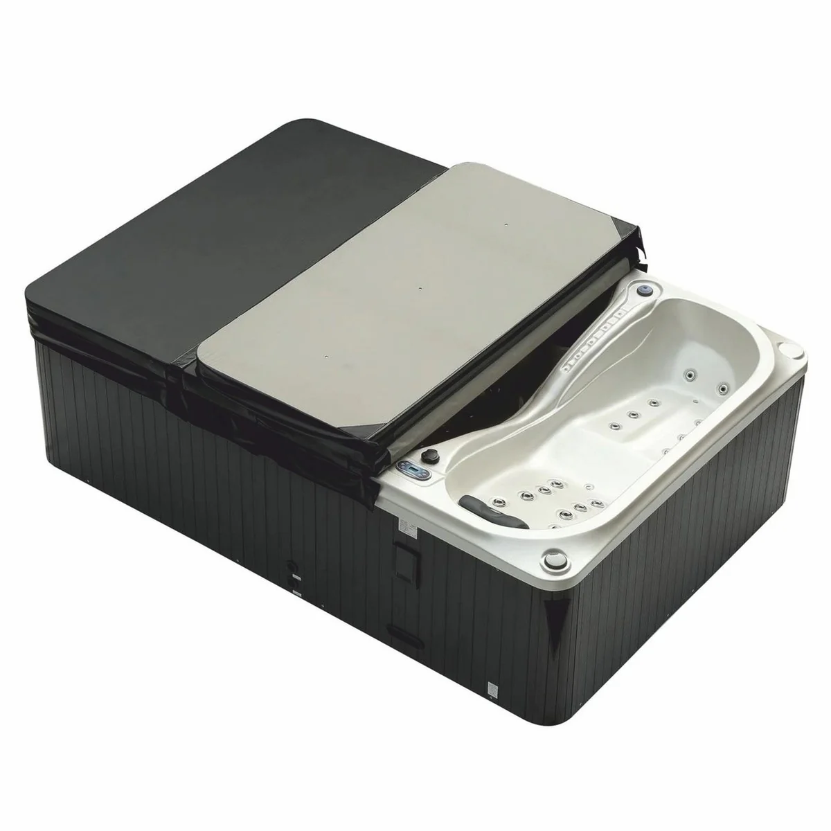 Casa Padrino jacuzzi exterior de lujo blanco / negro 320 cm - Ba?era de hidromasaje en el jard¨ªn