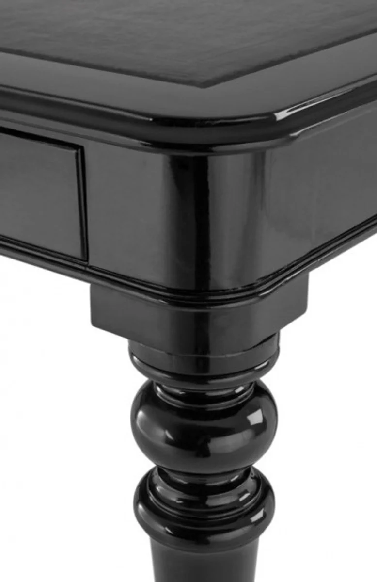 Casa Padrino luxury desk / secretary glossy black piano paint 175 x 80 cm