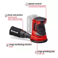 Cordless Rotating Sander TE-RS 18 Li-Solo