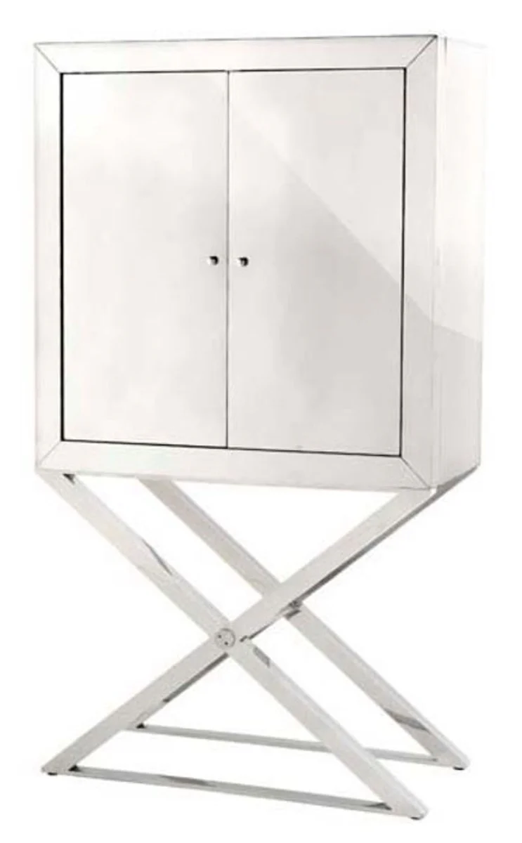 Casa Padrino plata armario de acero inoxidable diseñador - muebles de sala de lujo