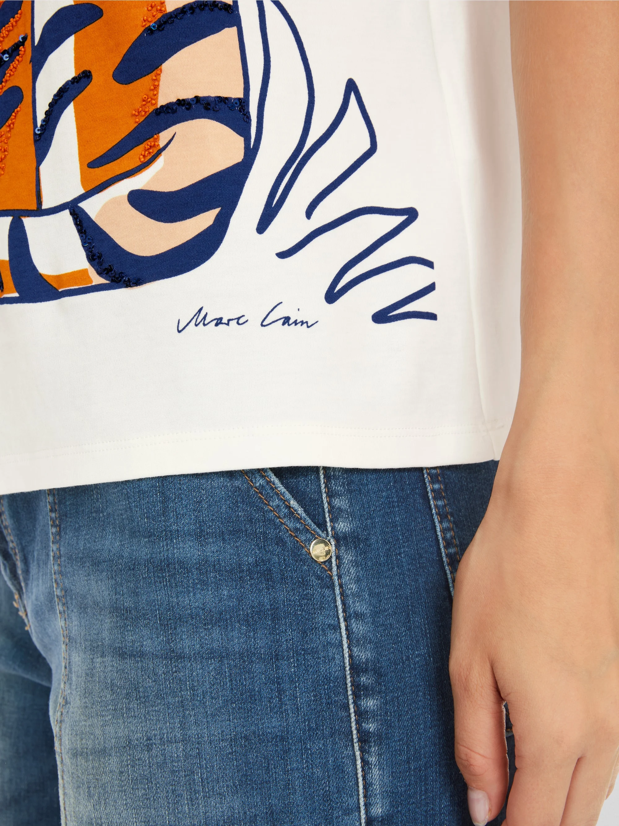 Marc-Cain T-shirt with cat motif