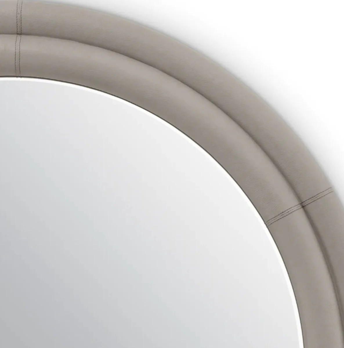 Casa Padrino espejo de lujo aspecto cuero gris claro ? 120 cm