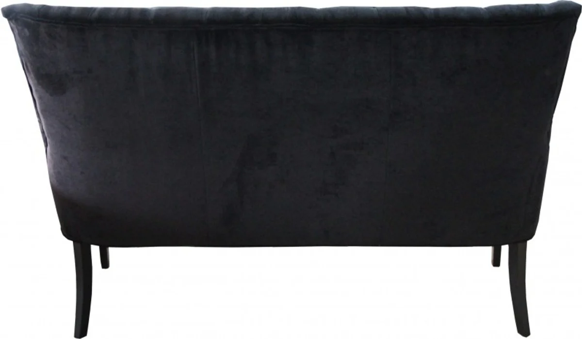 Casa Padrino Designer Chesterfield Bench / sofa in black, W 155 cm, H 108 cm, D 70 cm - Retro Salon Furniture
