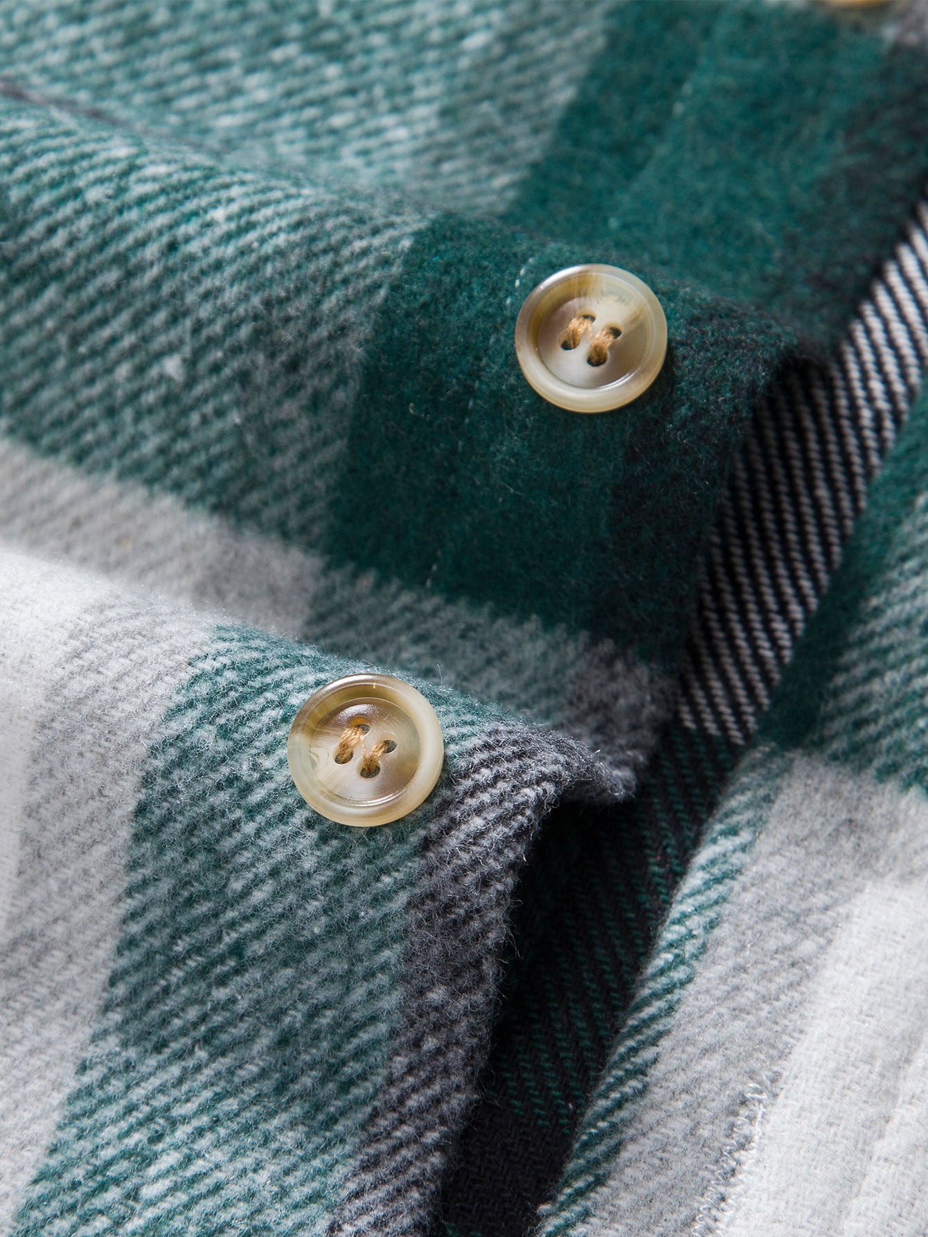 Contrast Flannel Plaid Hooded Overshirt