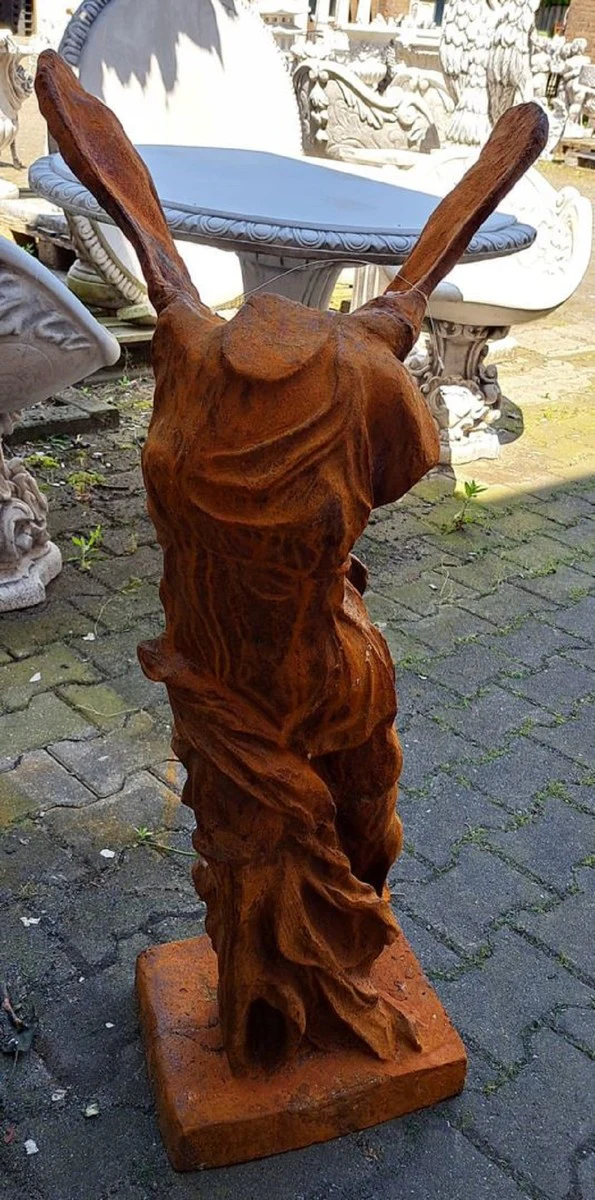 Casa Padrino Escultura de Decoraci¨®n de Jard¨ªn Art Nouveau Oxido 46 x 70 x A. 97 cm - Figura de Metal para Decoraci¨®n de Jard¨ªn Elegante - Accesorios de Decoraci¨®n de Jard¨ªn Barroco y Art Nouveau