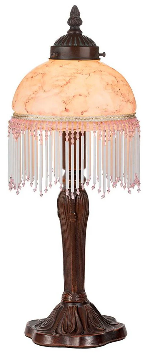 Casa Padrino lámpara de mesa barroca multicolor Ø 15 x H. 40 cm - Muebles de Estilo Barroco