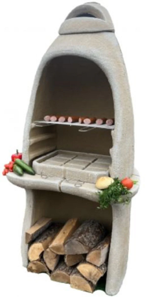 Casa Padrino barbacoa de jard¨ªn de hormig¨®n de lujo arena 156 x 61 x A. 223 cm
