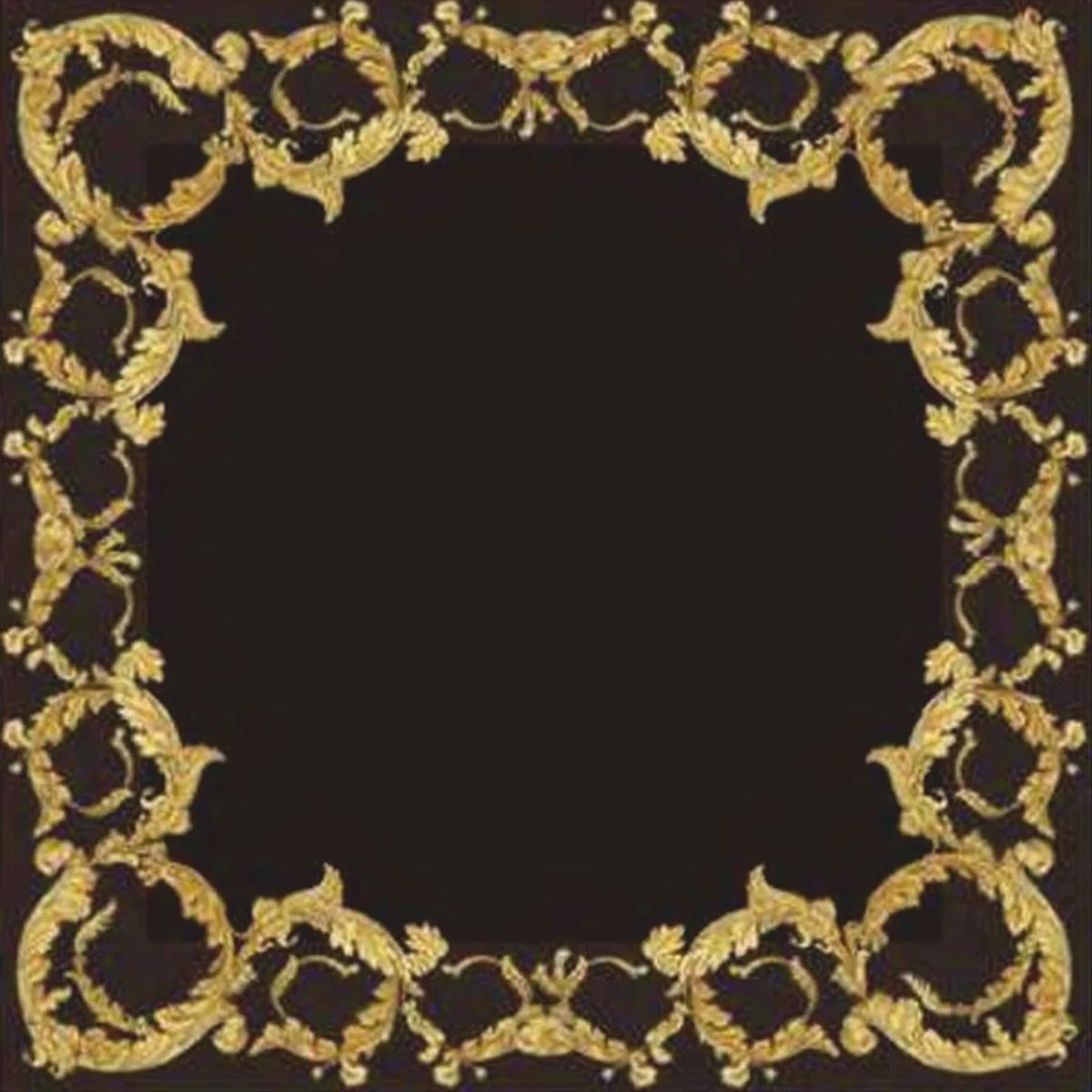 Casa Padrino Alfombra de Hotel Barroco de Lujo Negro / Oro - Varios Tamaños