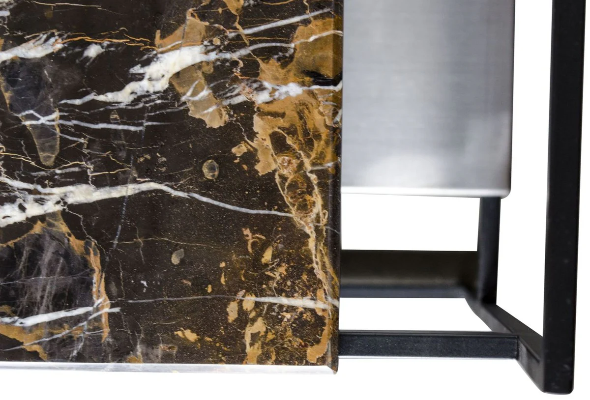 Casa Padrino mesa de centro de lujo negro 100 x 100 x H 39,5 cm - Mesa de Centro de Diseño