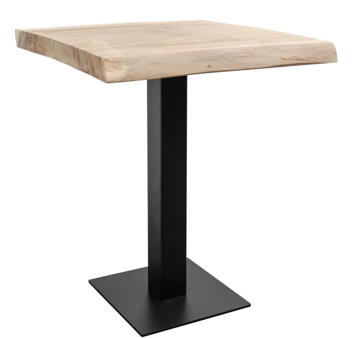 Casa Padrino luxury bar table with soar wood table top natural colors / black - Luxury Collection