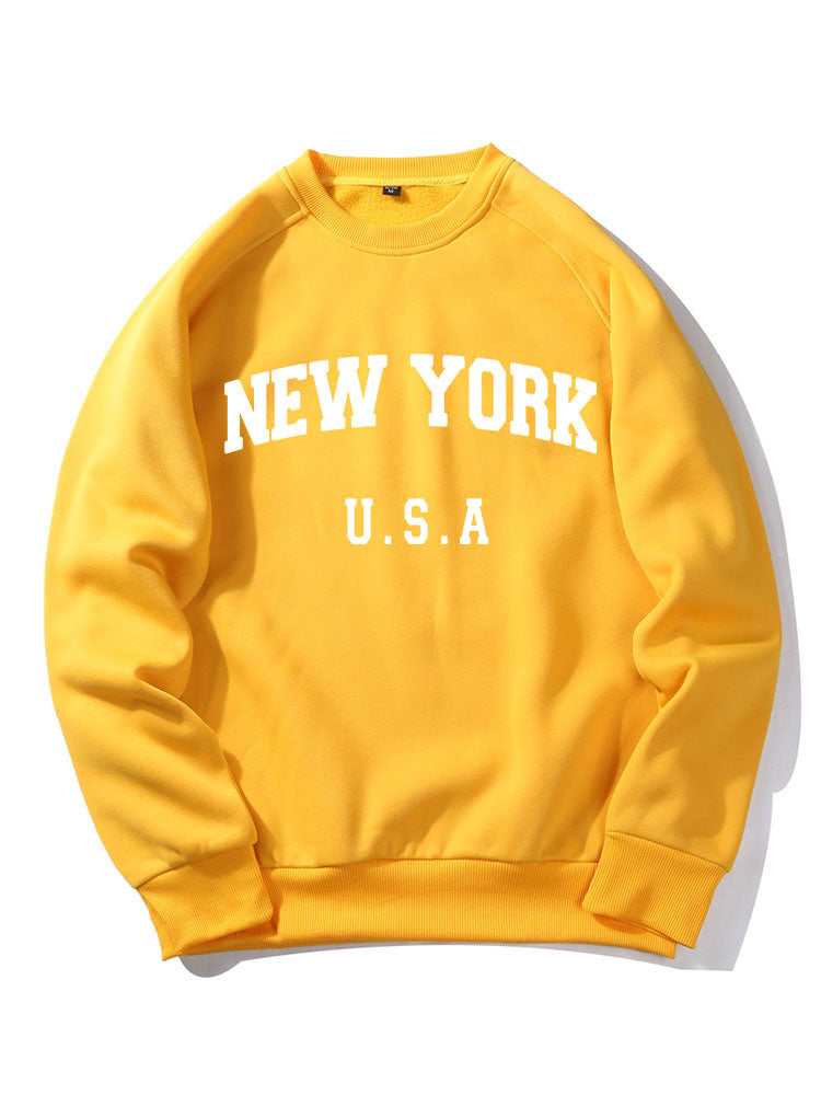 New York Letter Print Sweatshirt