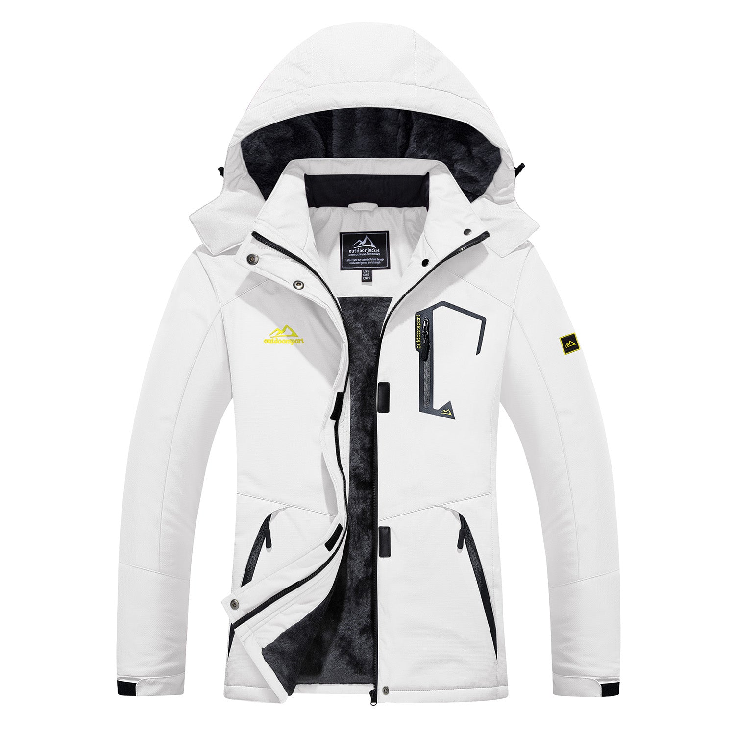 Women's Winter Coats Water Resistant Ski Snow Jacket Warm Fleece Parka Raincoats with 4 Pockets