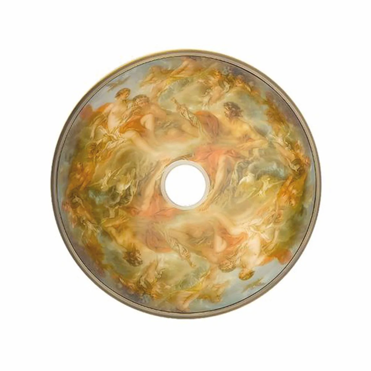 Casa Padrino ara?a de luces barroco de lujo lat¨®n con p¨¢tina ? 91 x A. 70 cm