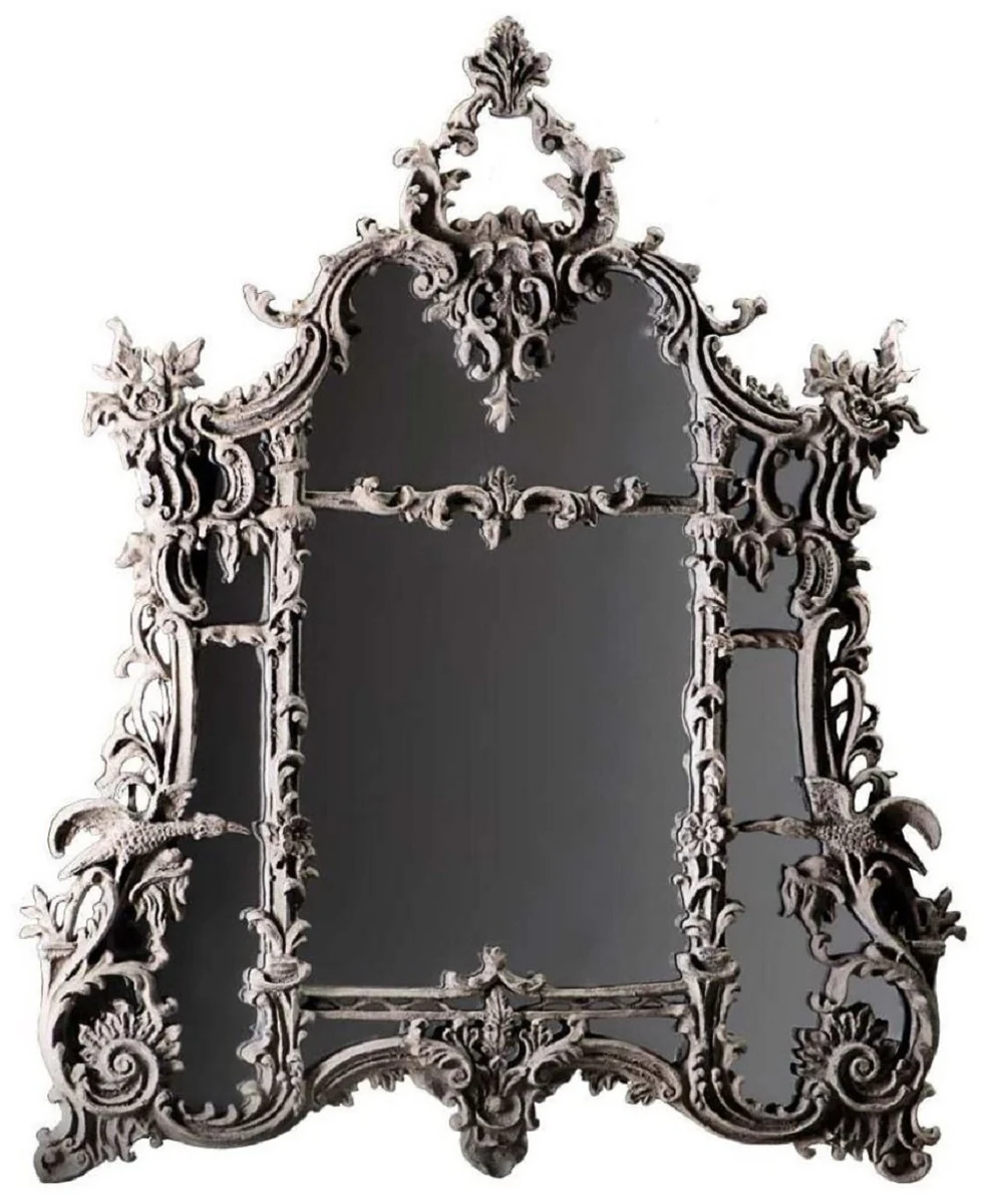 Casa Padrino espejo barroco gris - Magn¨ªfico espejo de pared hecho a mano de estilo barroco - Espejo de armario de estilo antiguo - Espejo de sal¨®n - Muebles Barrocos
