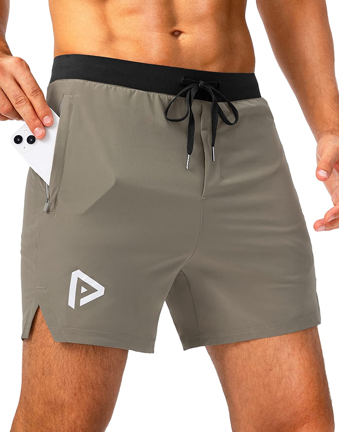 Men's Workout Running Shorts 5 Inch Lightweight Quick Dry Soccer Gym Athletic Shorts for Men with 3 Pockets