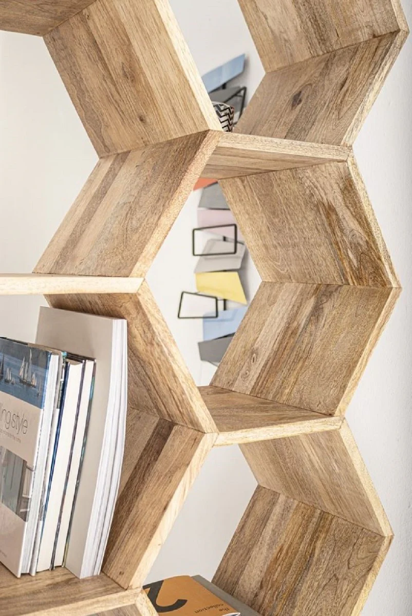 Casa Padrino armario de libros de lujo marr¨®n / negro 100 x 30 x A. 186 cm - Armario de madera maciza - Armario estanter¨ªa - Armario de sal¨®n - Armario de oficina - Muebles de lujo