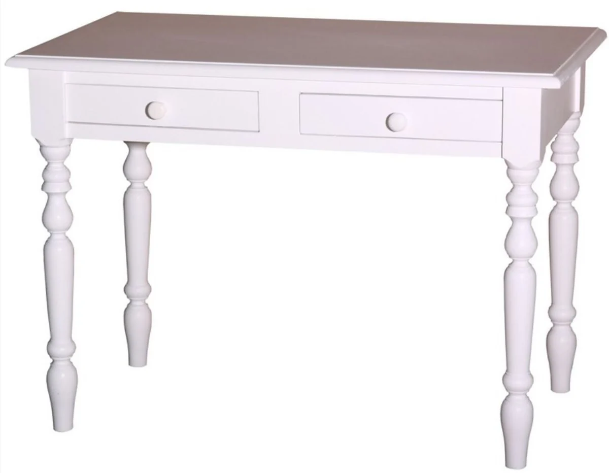 Casa Padrino escritorio con 2 cajones en blanco 109 x 60 x H. 79 cm - Muebles de Estilo Country