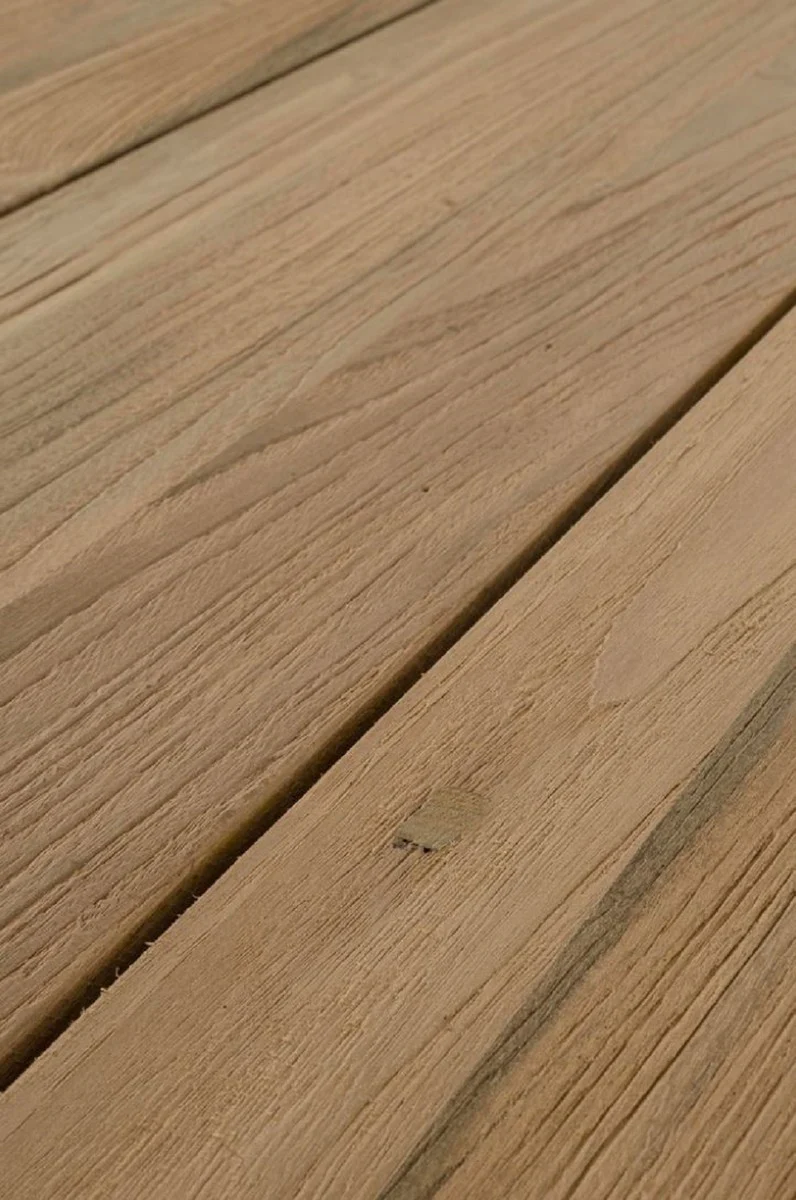 Casa Padrino mesa de jard¨ªn de lujo natural ? 150 x A. 75 cm - Mesa de jard¨ªn redonda de teca reciclada - Muebles de jard¨ªn de teca - Muebles de jard¨ªn de lujo