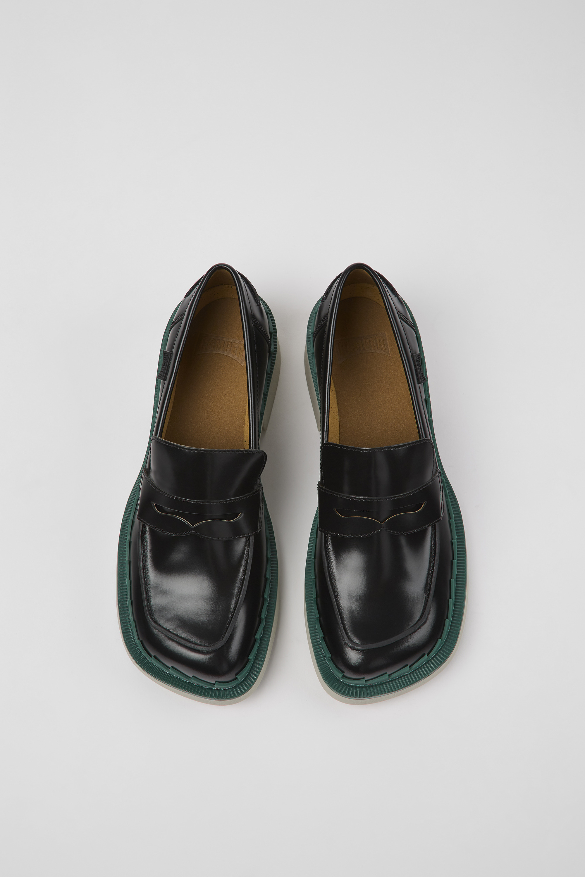 Taylor - Black leather loafers for women