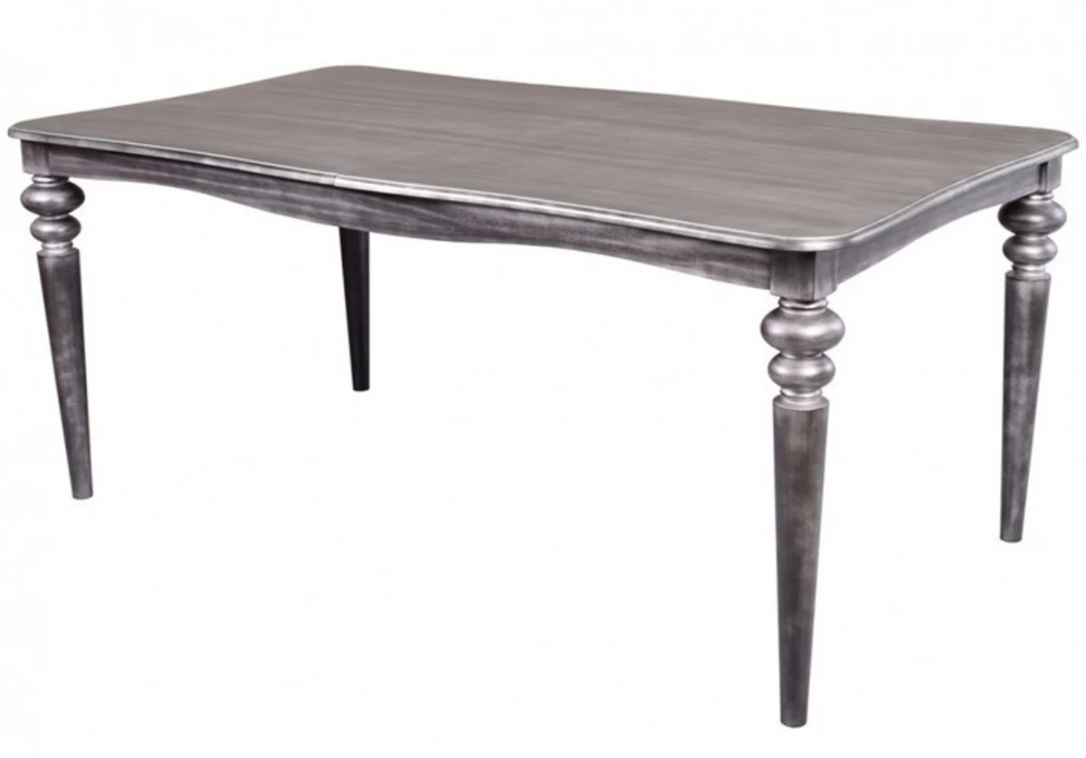 Casa Padrino Baroque dining table extendable silver anthracite 180-230 cm - Table