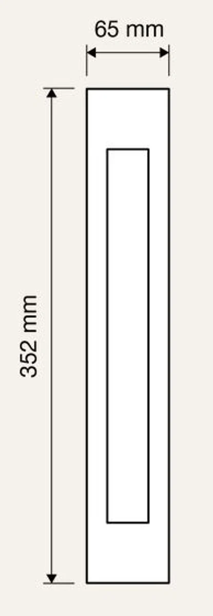 Casa Padrino Conjunto de Manija de Puerta Art Nouveau Oro Francés 6,5 x H. 35,2 cm - Accesorios de Hotel y Restaurante